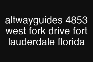 altwayguides 4853 west fork drive fort lauderdale florida